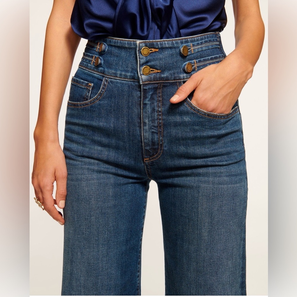 Ramy Brook Liv High-Rise Wide Leg Jeans - Picture 8 of 9